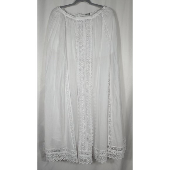 Charo Ruiz NWT Sheer Lace Maxi Skirt White Long Vega Panel Medium - Picture 4 of 7